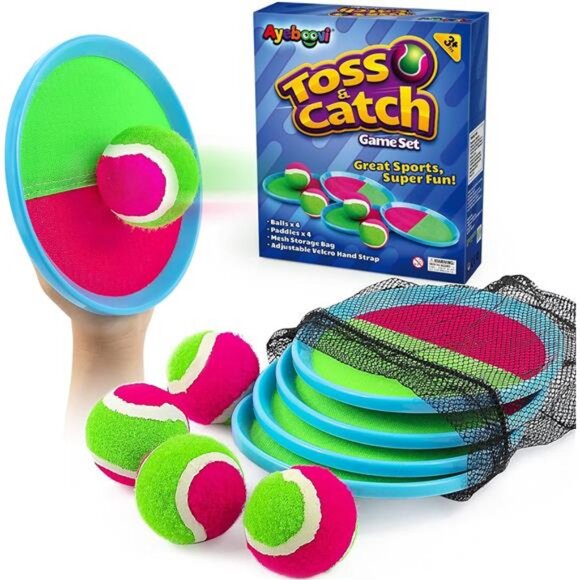 Toss and Catch Ball Set Beach Toys Pool Toys Outdoor Games Outdoor Toys - Picture 1 of 7